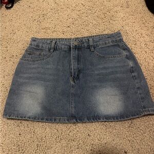 Stylish Denim Mini Skirt small but fits bigger